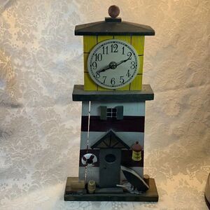 Light House Clock Boathouse Boat Tackle Box Bait Netting Lifesaver Red White